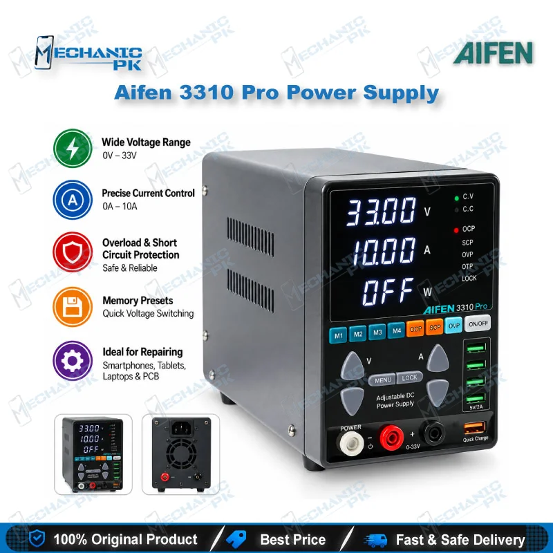 Aifen 3310 Pro power supply 33V 10A 330W adjustable DC unit